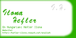 ilona hefler business card